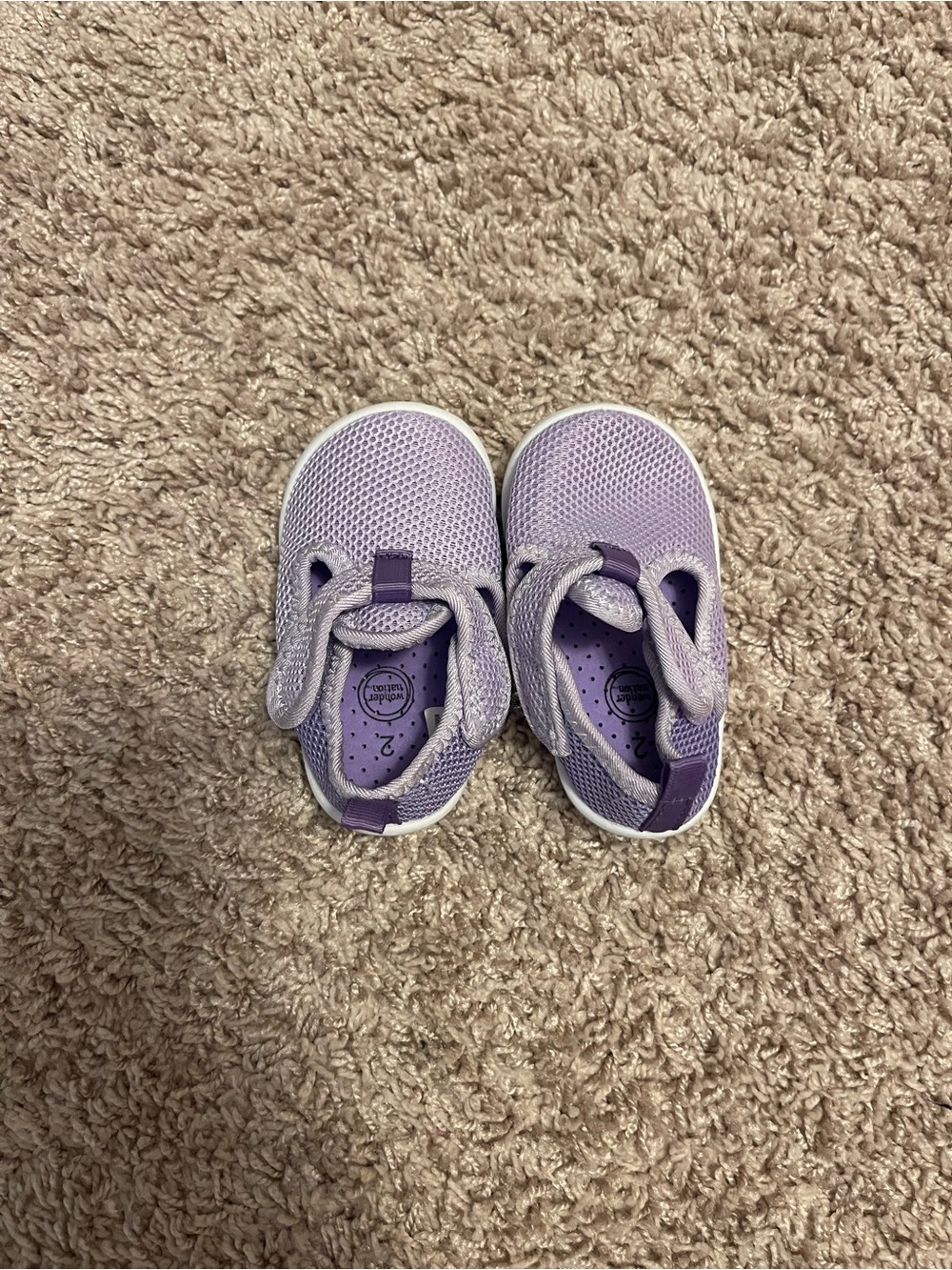 Kids Lavender Mesh Slip-On Sneakers